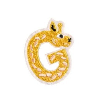 Letter G 'Giraffe' Embroidered Patch