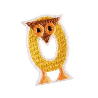 Letter O 'Owl' Embroidered Patch