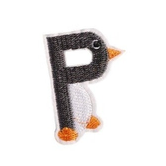 Letter P 'Penguin' Embroidered Patch