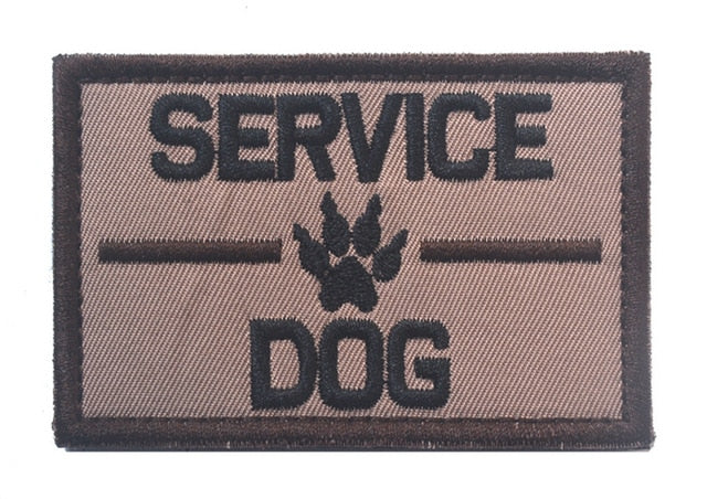 Service Dog 'Dog Paw' Embroidered Velcro Patch — Little Patch Co