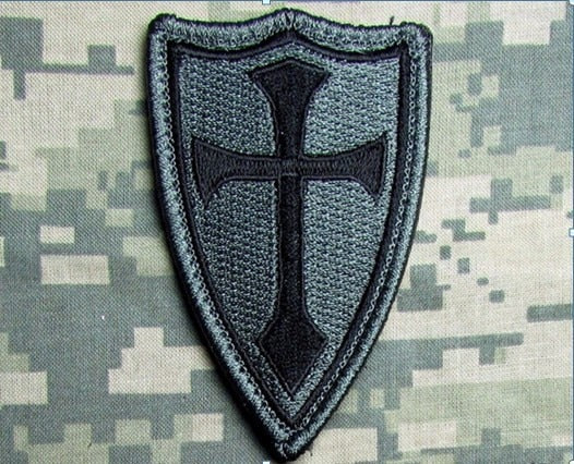 Military Tactical 'Knights Templar Cross' Embroidered Velcro Patch