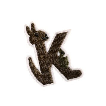 Letter K 'Kangaroo' Embroidered Patch
