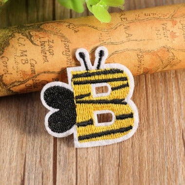 Letter B 'Bee' Embroidered Patch
