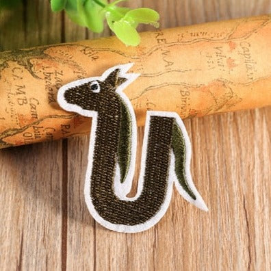 Letter U 'Unicorn' Embroidered Patch