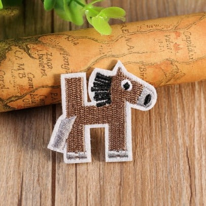 Letter H 'Horse' Embroidered Patch