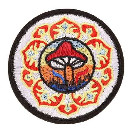 Mushroom 'Flower Ghost' Embroidered Patch