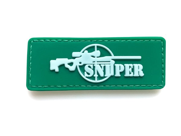 Military Tactical 'Sniper | Rifle Scope Gun' PVC Rubber Velcro Patch