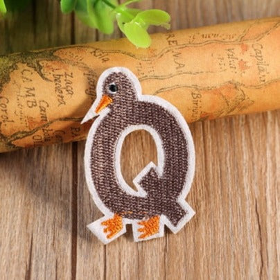 Letter Q 'Quail' Embroidered Patch
