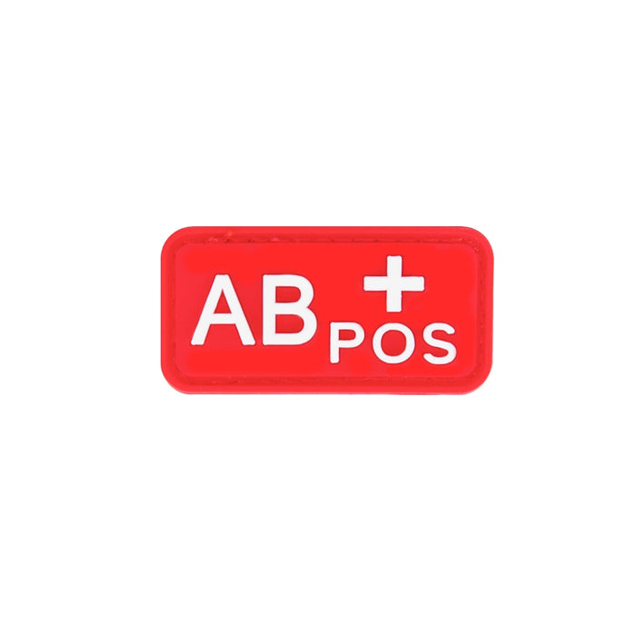 Blood Type 'AB Positive' PVC Rubber Velcro Patch