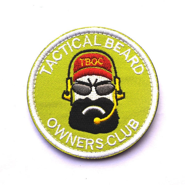 Military Tactical 'Tactical Beard Owners Club | Logo' Embroidered Velcro Patch