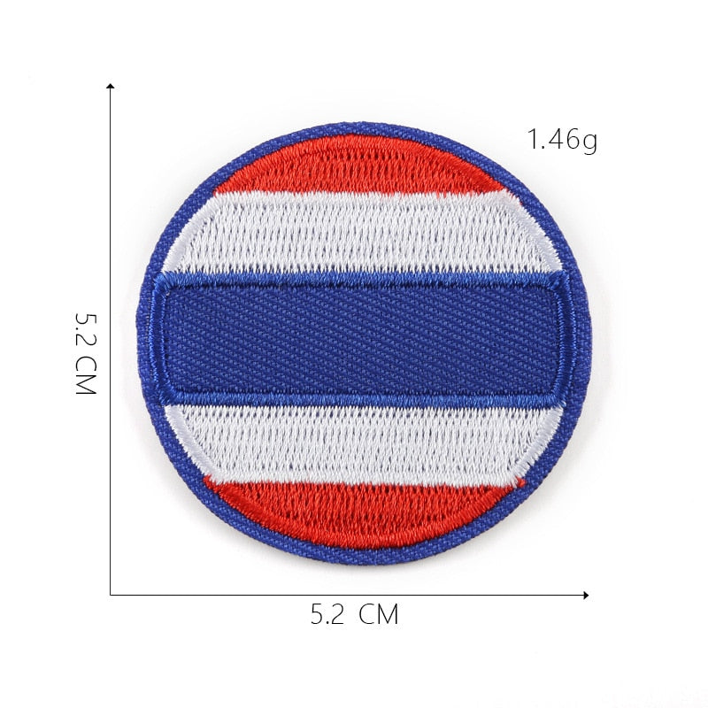 Small Round Flag 'Thailand' Embroidered Patch