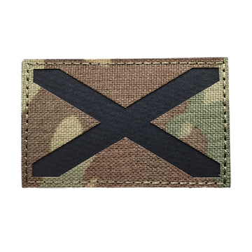 Military Tactical 'Scotland Flag | Reflective' Embroidered Velcro Patch