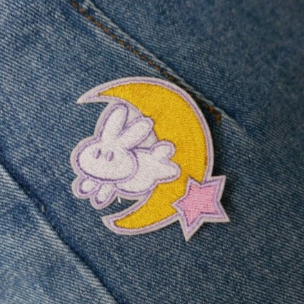 Sailor Moon 'Rabbit on the Moon' Embroidered Patch