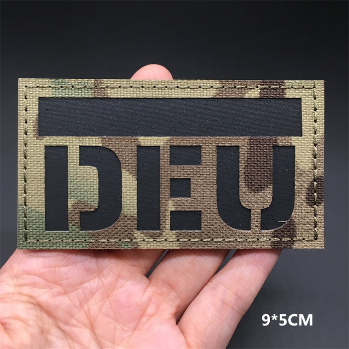 Military Tactical 'DEU | Germany Flag | Reflective' Embroidered Velcro Patch