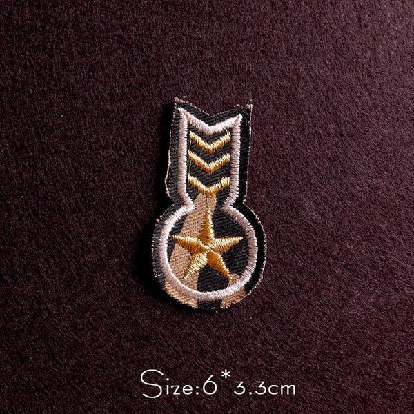 Military Tactical 'Army Stripes Star' Embroidered Patch