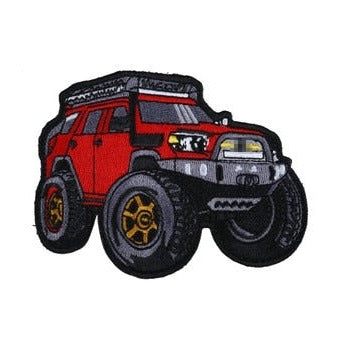 Off-Road Vehicles 'FJ Cruiser | Red' Embroidered Velcro Patch