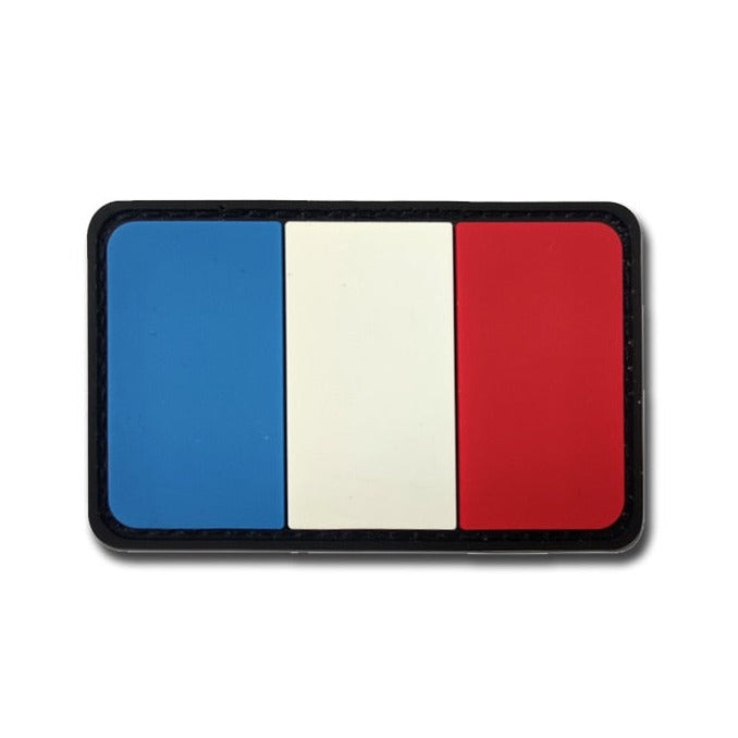 France Flag PVC Rubber Velcro Patch