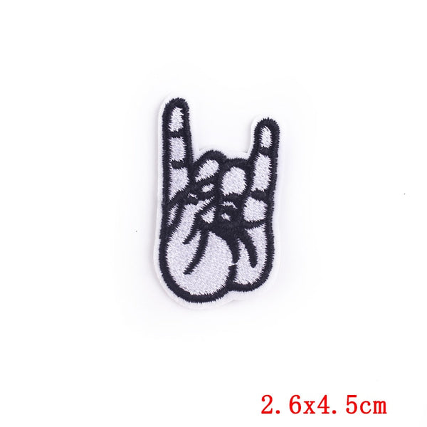 Cool 'Rock On Hand' Embroidered Patch