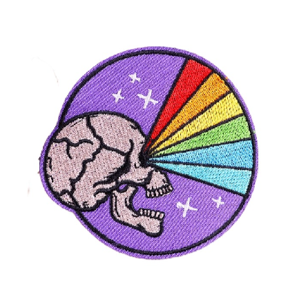 Skull 'Rainbow Vision' Embroidered Patch