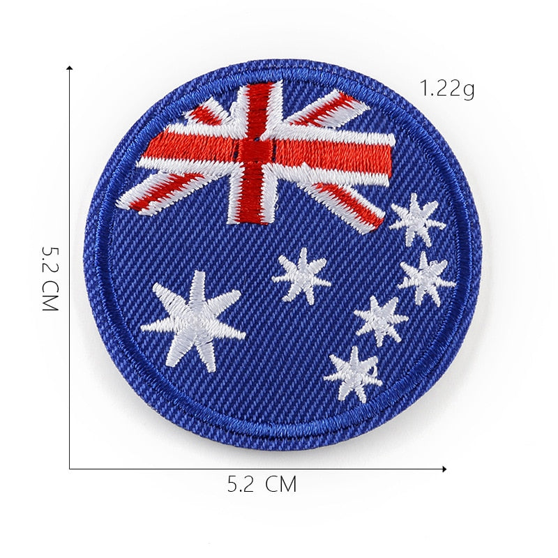 Small Round Flag 'Australia' Embroidered Patch