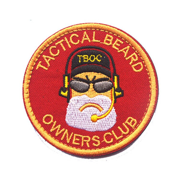 Military Tactical 'Tactical Beard Owners Club | Logo' Embroidered Velcro Patch