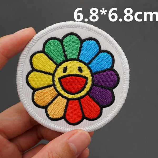 Takashi Murakami 'Rainbow Flower' Embroidered Patch