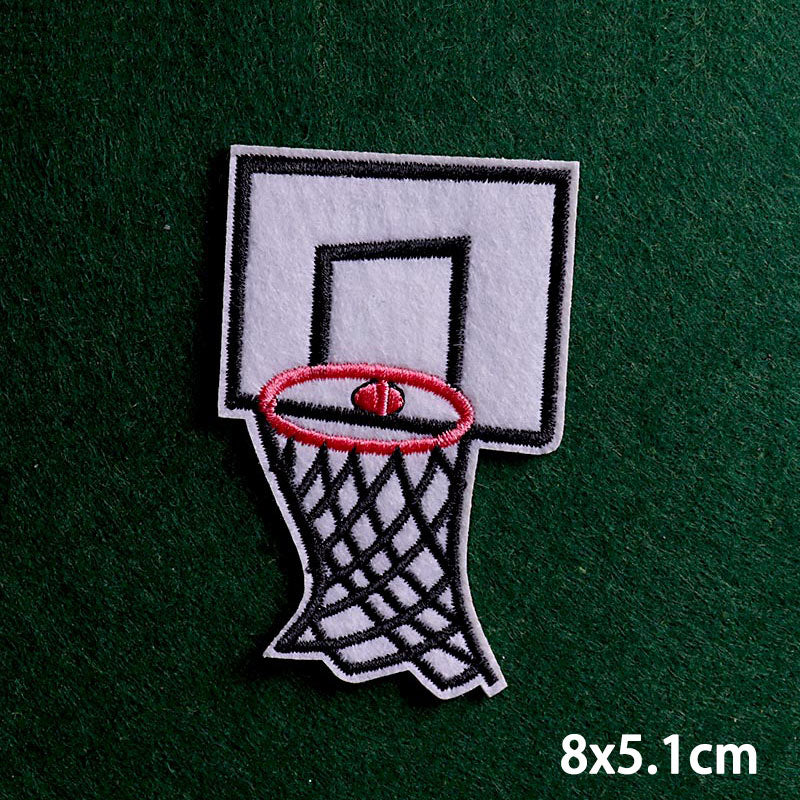 Basketball Ring Embroidered Patch