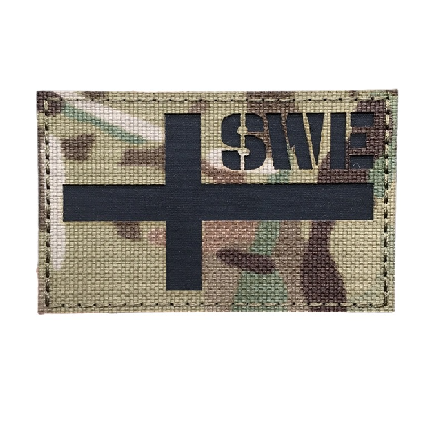 Military Tactical 'SWE | Sweden Flag | Reflective' Embroidered Velcro Patch