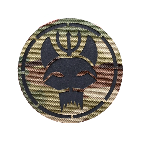 Military Tactical 'Seal Team Trident Cat | Reflective' Embroidered Velcro Patch