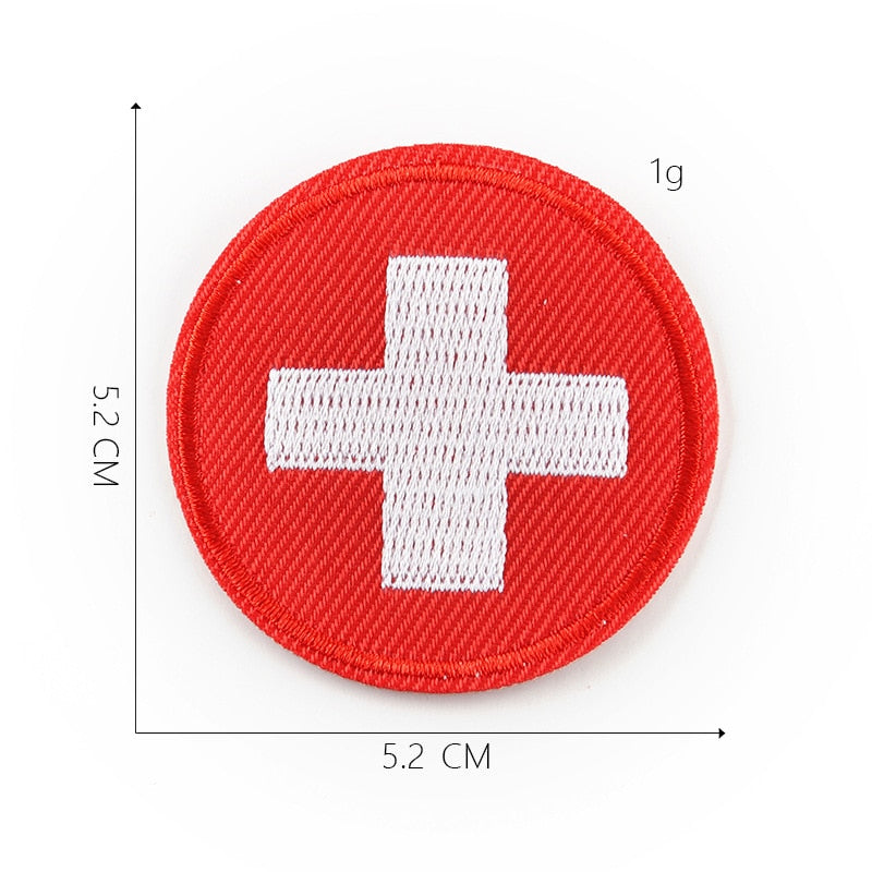 Small Round Flag 'Switzerland' Embroidered Patch