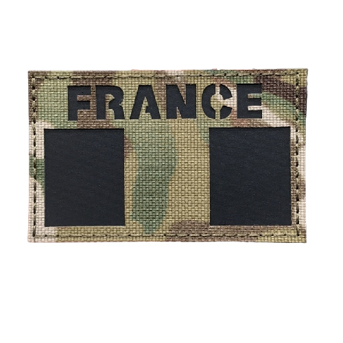 Military Tactical 'France Flag | Reflective' Embroidered Velcro Patch
