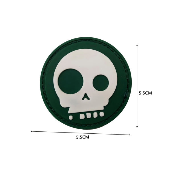 Skull 'Death Skull' PVC Rubber Velcro Patch