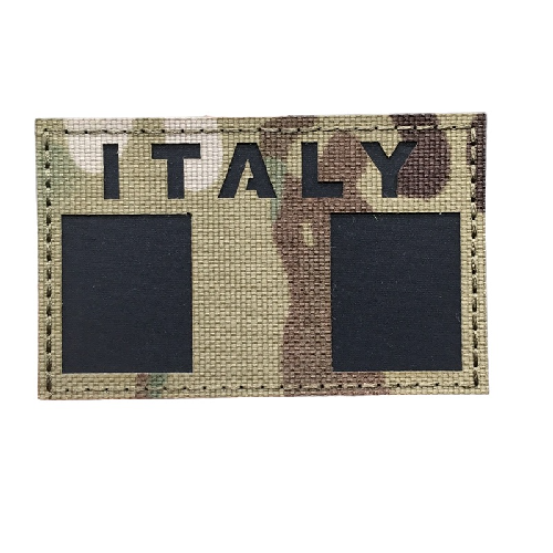 Military Tactical 'Italy Flag | Reflective' Embroidered Velcro Patch