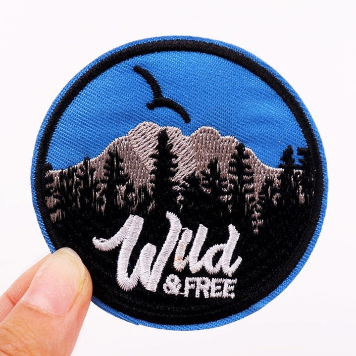 Travel 'Wild And Free' Embroidered Patch