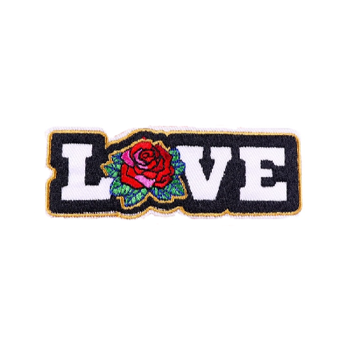 Love 'Rose Flower' Embroidered Patch