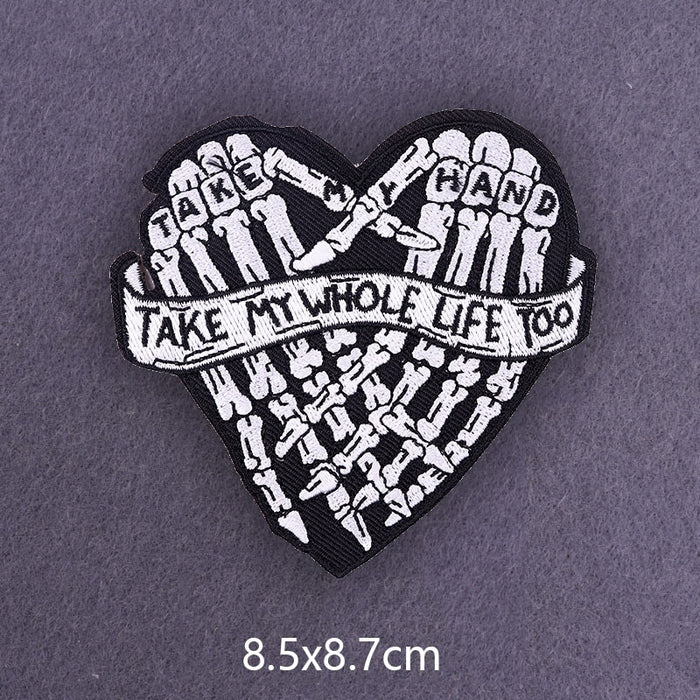 Skeleton 'Take My Hand Take My Whole Life Too' Embroidered Patch