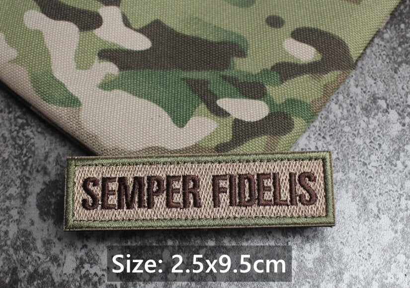 Marine Motto 'Semper Fidelis | 2.0' Embroidered Velcro Patch