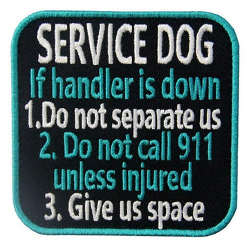 Service Dog 'Do Not Separate Us | Give Us Space' Embroidered Velcro Patch