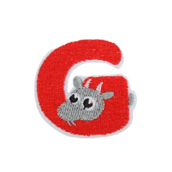 Cute Animal 'Letter G | Goat' Embroidered Patch