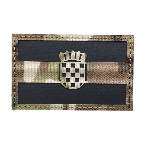 Military Tactical 'Croatia Flag | Reflective' Embroidered Velcro Patch