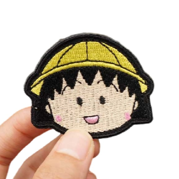 Chibi Maruko-chan 'Momoko Sakura | Yellow Hat | Head' Embroidered Patch