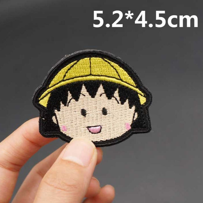 Chibi Maruko-chan 'Momoko Sakura | Yellow Hat | Head' Embroidered Patch