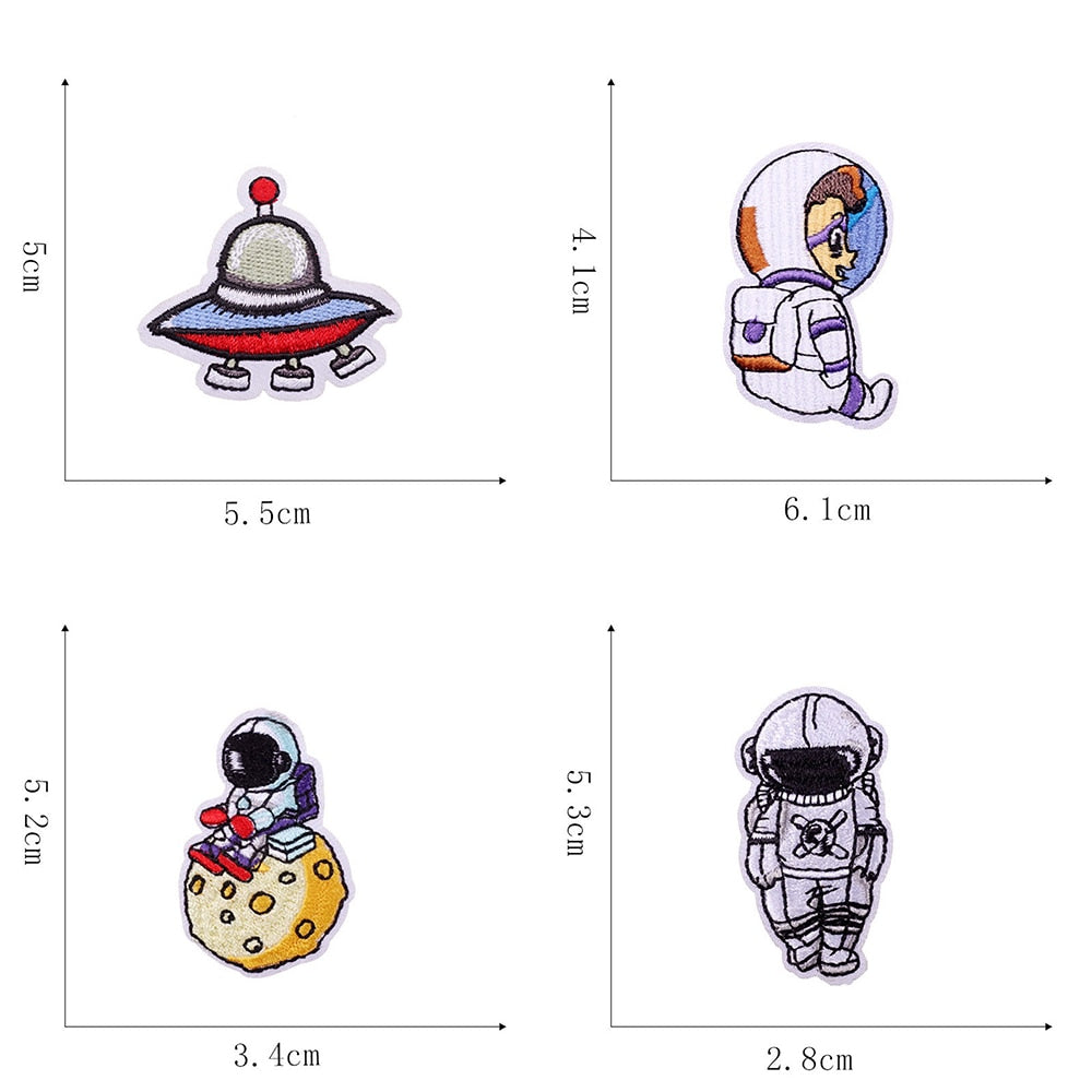 Space 'UFO And Astronauts' Embroidered Patch