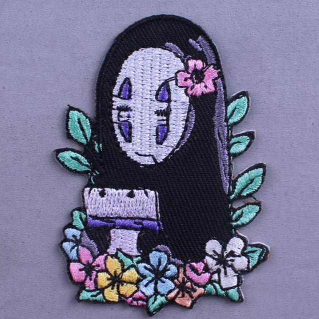 Spirited Away 'No-Face | Floral' Embroidered Patch