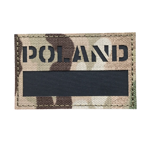 Military Tactical 'Poland Flag | Reflective' Embroidered Velcro Patch