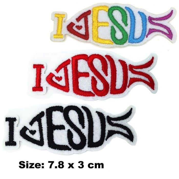 I Love Jesus Embroidered Patch