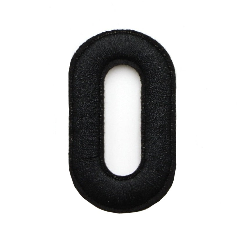 Letter O 'Black' Embroidered Patch