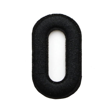 Letter O 'Black' Embroidered Patch