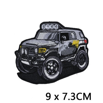 Off-Road Vehicles 'FJ Cruiser | Roof Lights' Embroidered Velcro Patch