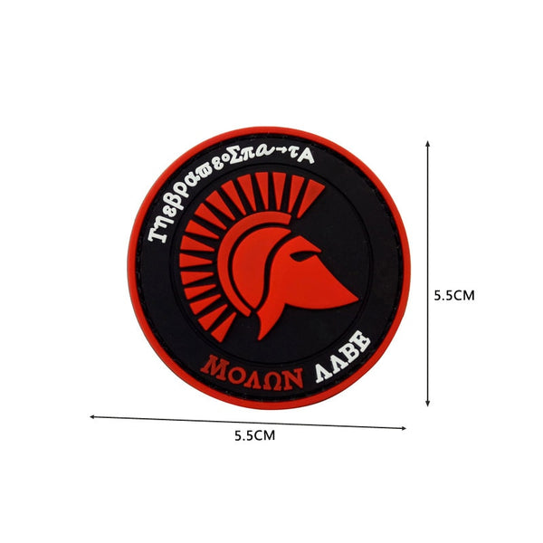 Spartan 'Red Helmet | 1.0' PVC Rubber Velcro Patch